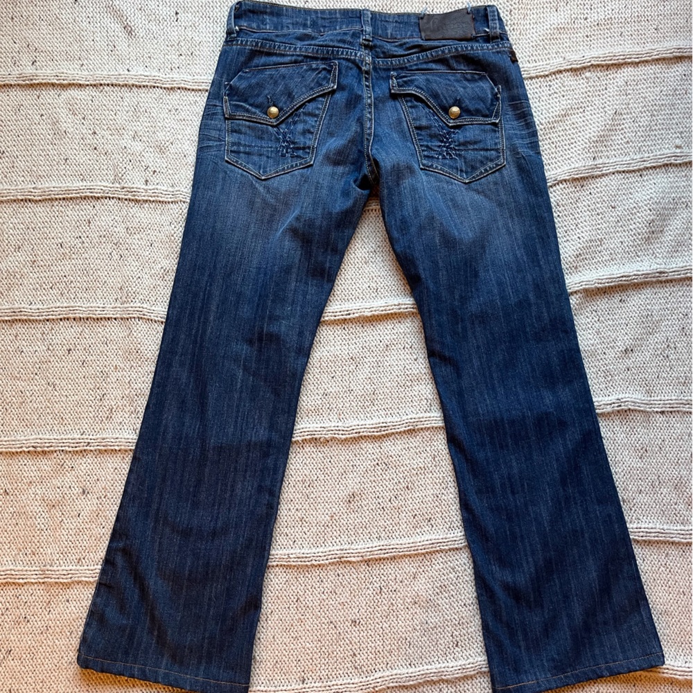 Vigoss studios boot cut jeans with unique pockets size 30